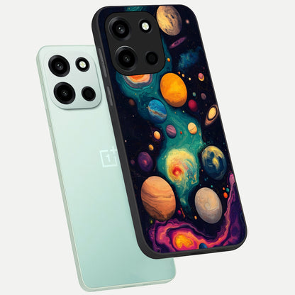  Cosmic Planet Journey phone case For Oneplus Nord 6 showing premium glass back cover with detailed artwork