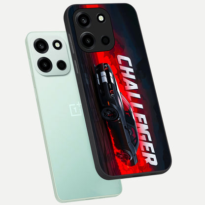 Crimson Challenger Fury phone case For Oneplus Nord 6 showing premium glass back cover with detailed artwork