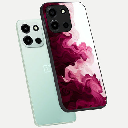  Crimson Wave Flow phone case For Oneplus Nord 6 showing premium glass back cover with detailed artwork