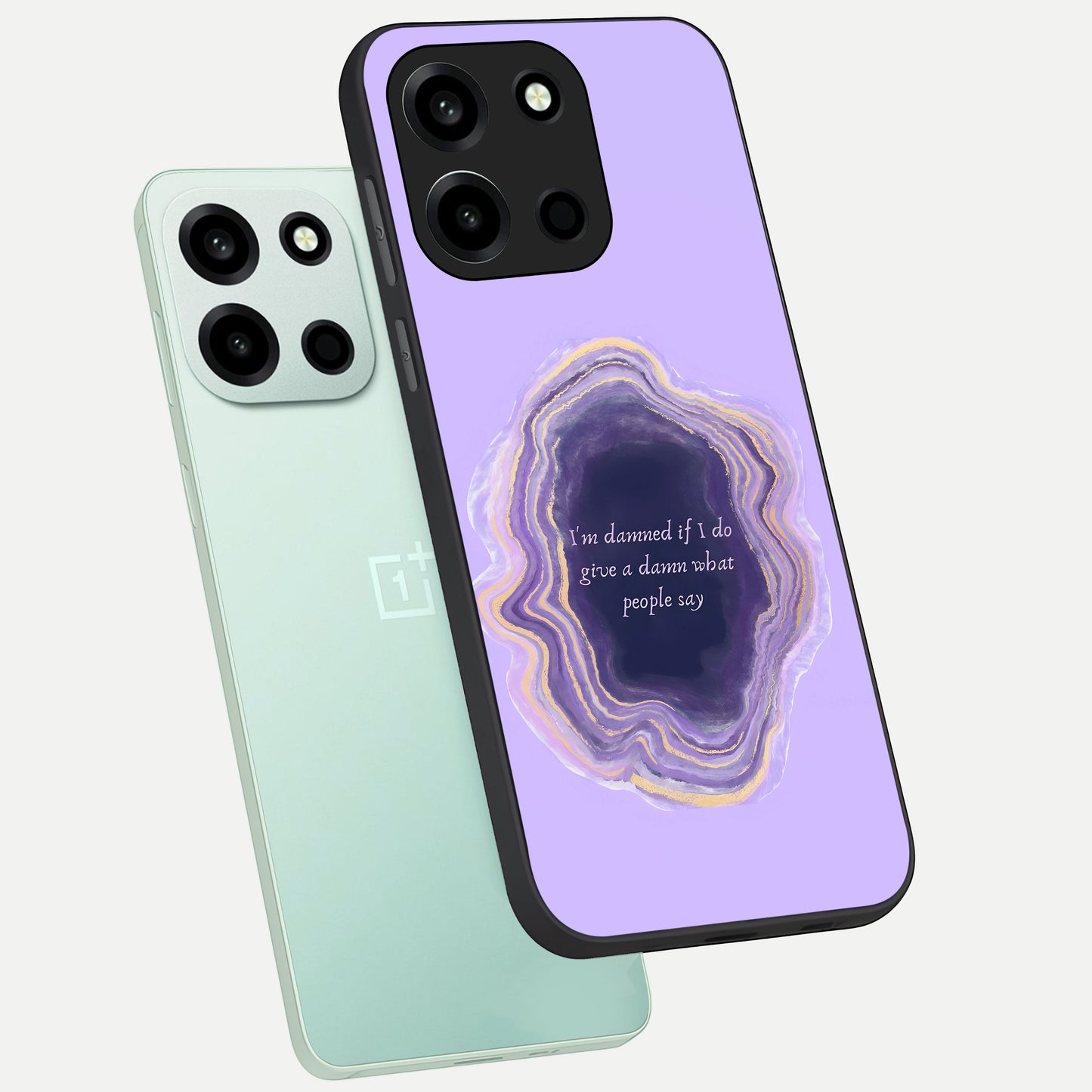  Damned People Quote phone case For Oneplus Nord 6 showing premium glass back cover with detailed artwork