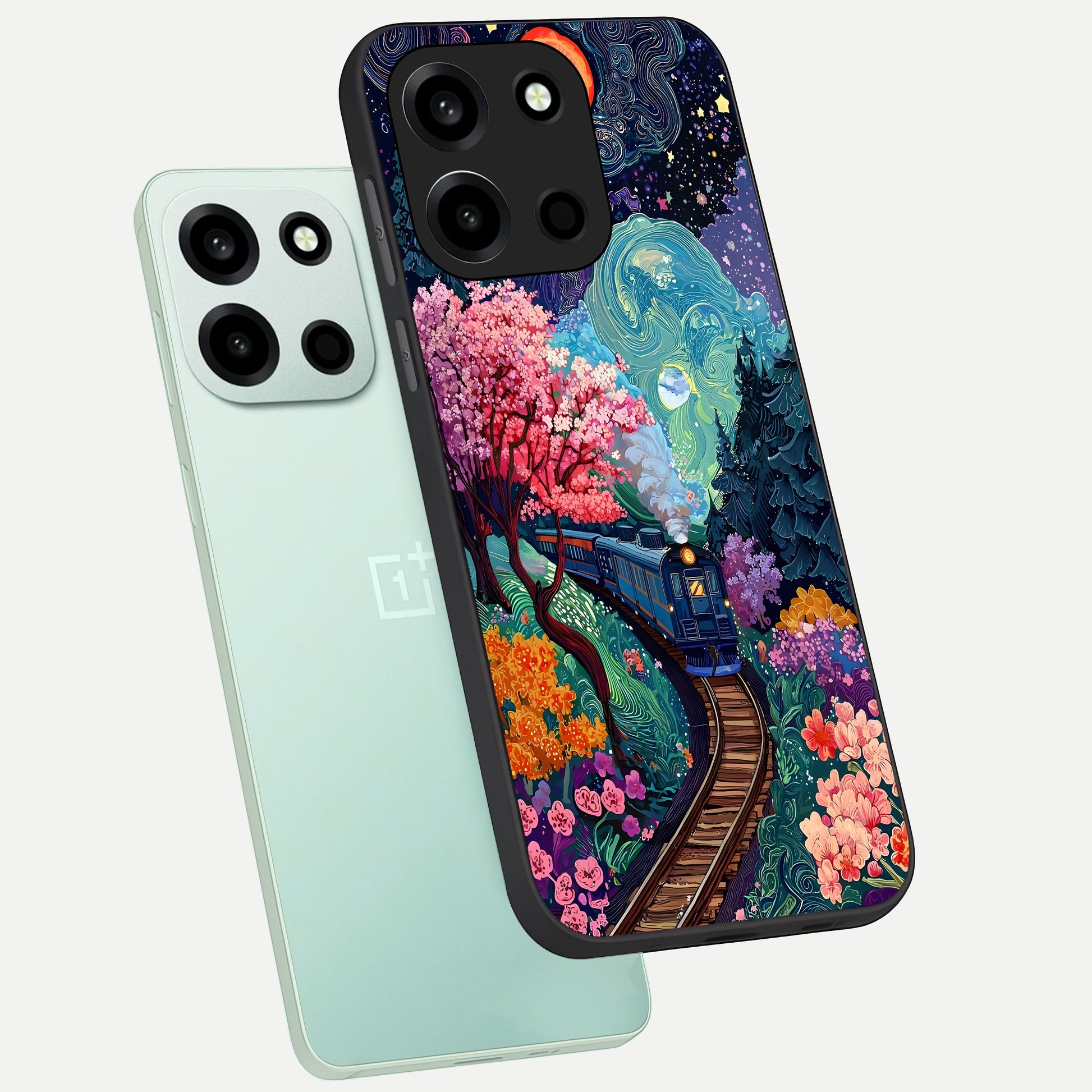  Digital Art phone case For Oneplus Nord 6 showing premium glass back cover with detailed artwork