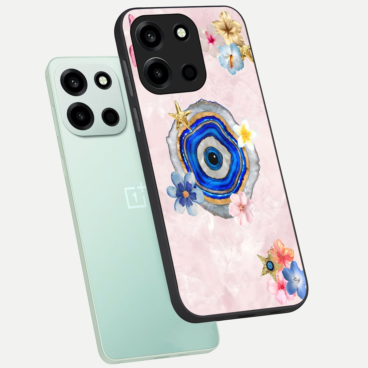  Divine Aura Bloom phone case For Oneplus Nord 6 showing premium glass back cover with detailed artwork