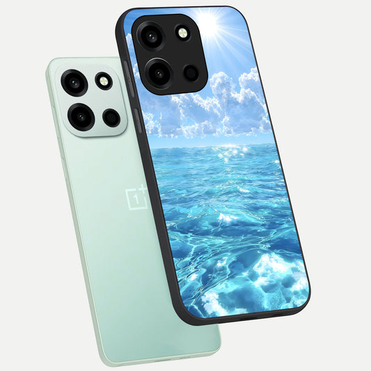  Endless Ocean Horizon phone case For Oneplus Nord 6 showing premium glass back cover with detailed artwork