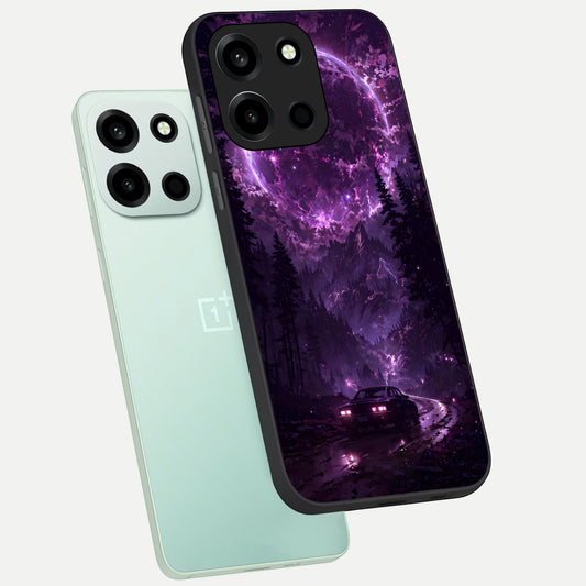  Eternal Cosmic Drive phone case For Oneplus Nord 6 showing premium glass back cover with detailed artwork