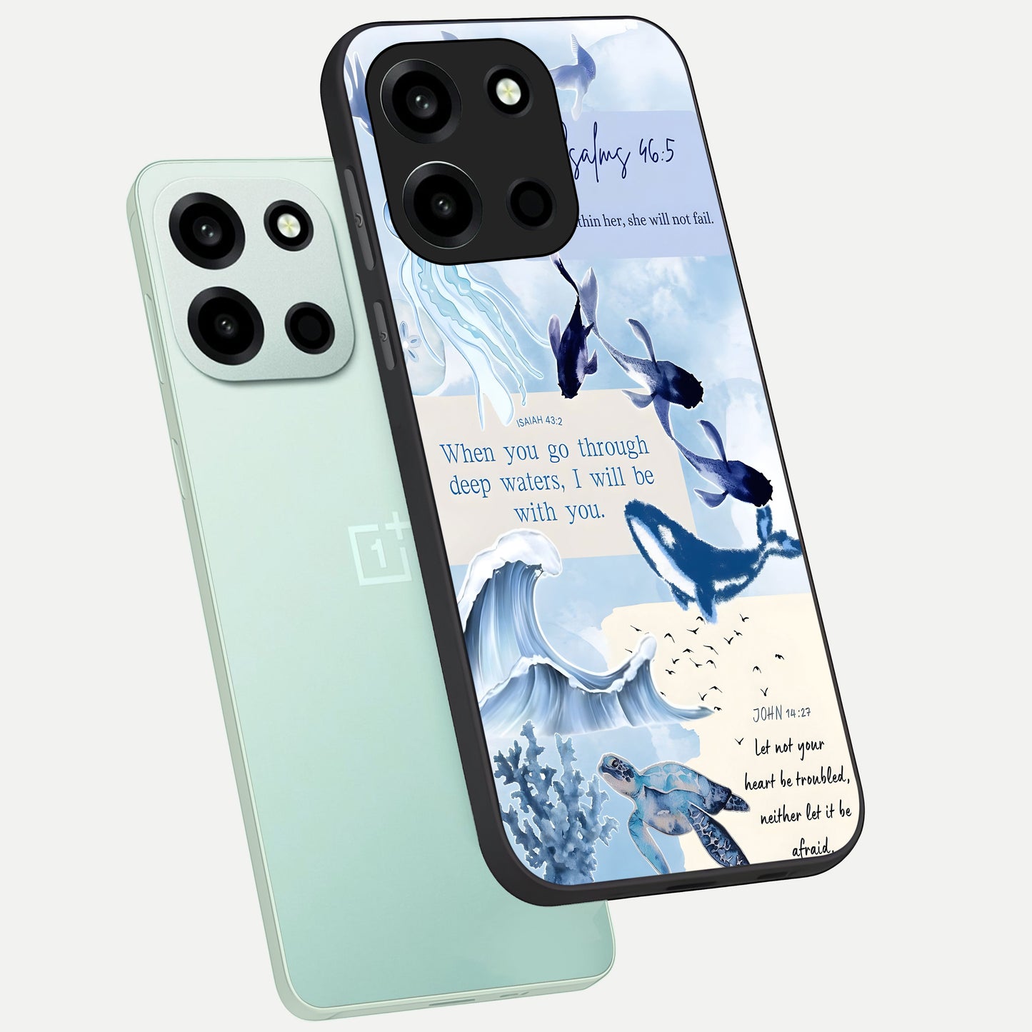  Faithful Ocean Promise phone case For Oneplus Nord 6 showing premium glass back cover with detailed artwork