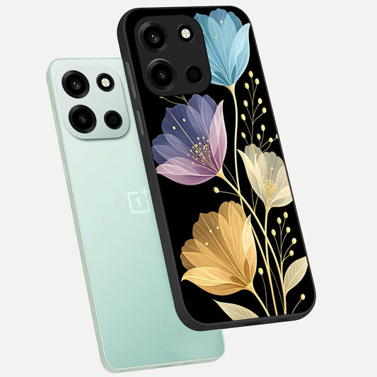  Flower Bloom Glow phone case For Oneplus Nord 6 showing premium glass back cover with detailed artwork