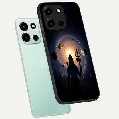  Galactic Shiva Vision phone case For Oneplus Nord 6 showing premium glass back cover with detailed artwork