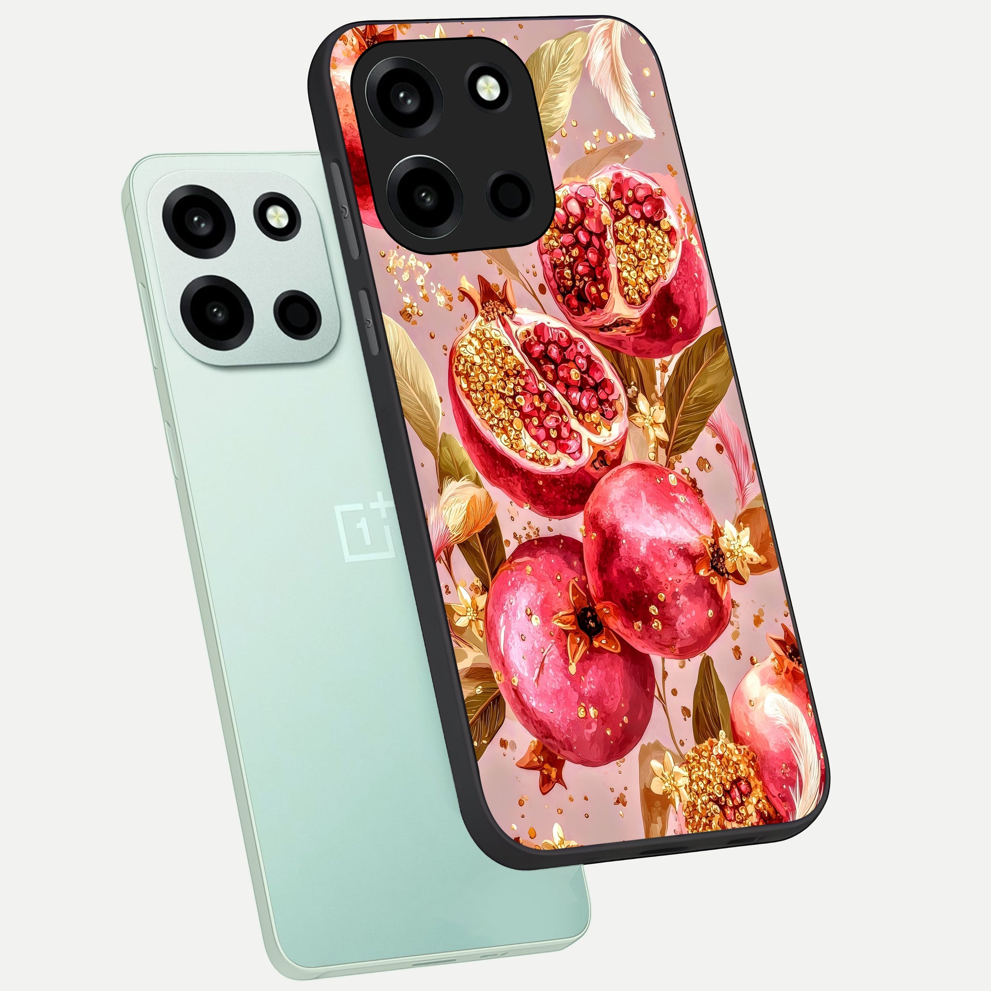  Golden Bloom Glow phone case For Oneplus Nord 6 showing premium glass back cover with detailed artwork