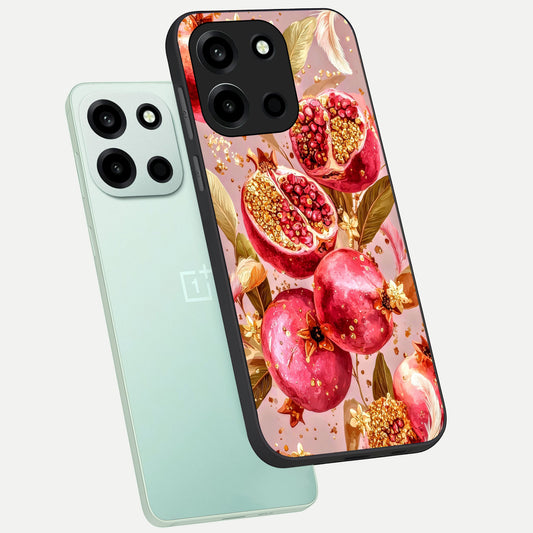  Golden Bloom Glow phone case For Oneplus Nord 6 showing premium glass back cover with detailed artwork