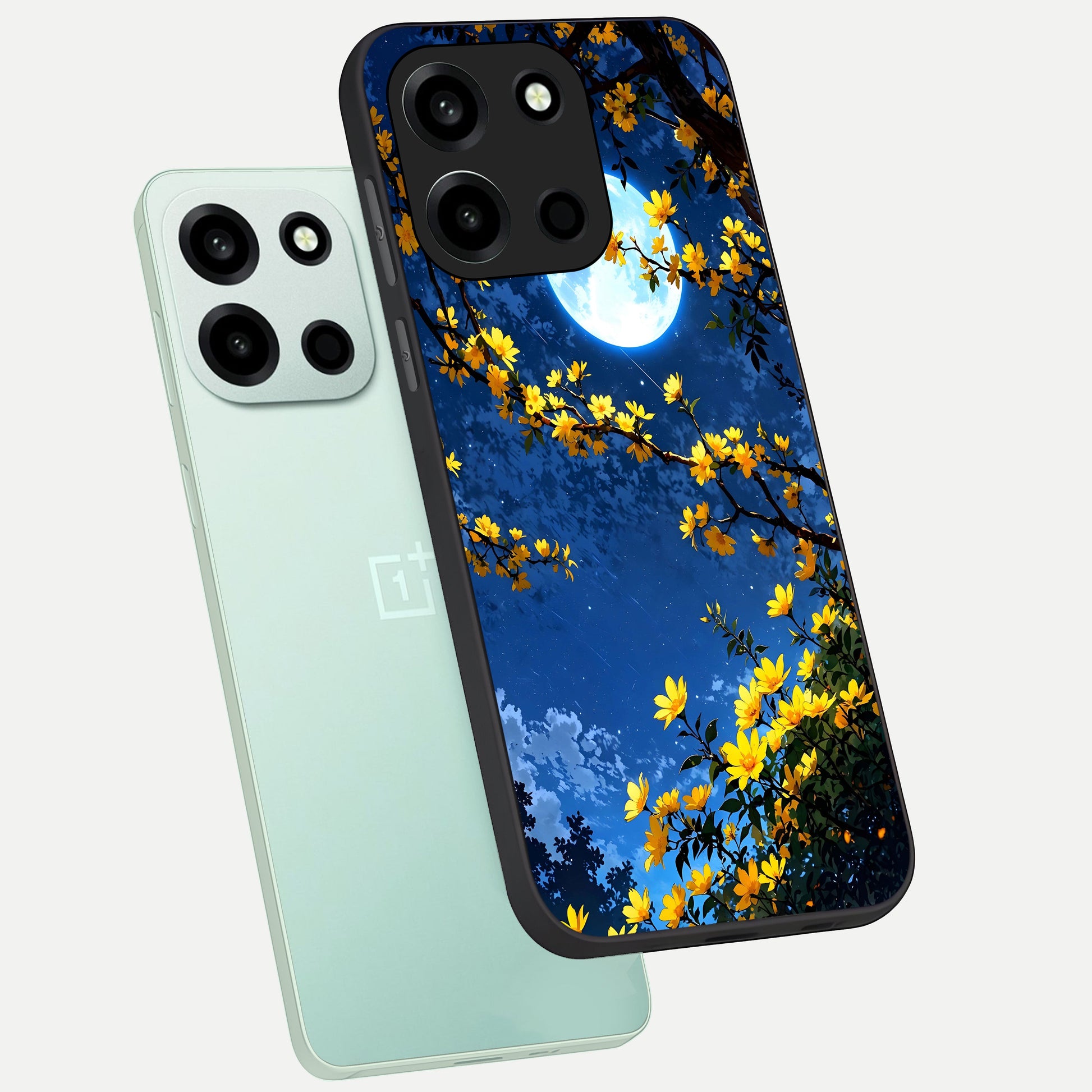  Golden Night Glow phone case For Oneplus Nord 6 showing premium glass back cover with detailed artwork