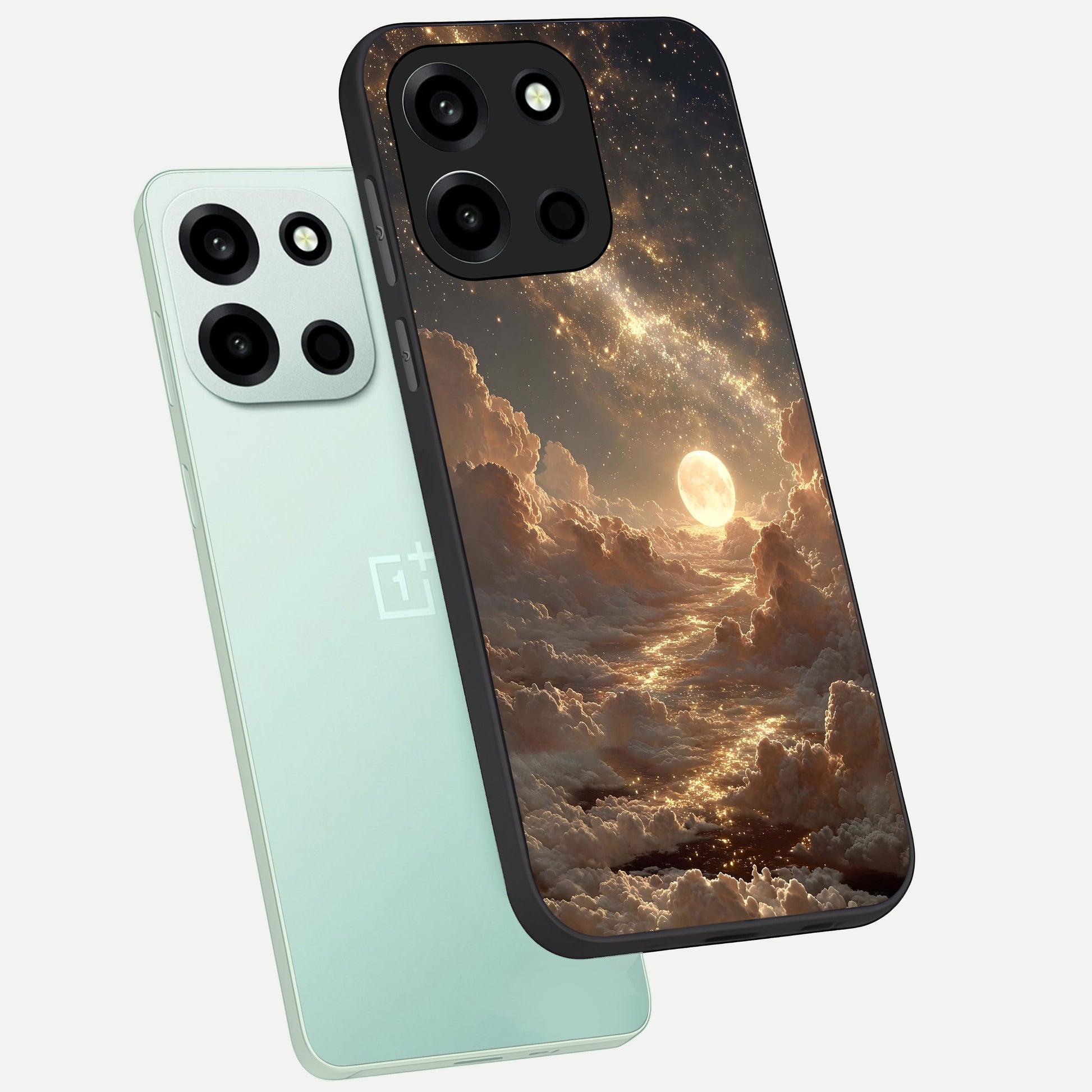  Golden Sky Dream phone case For Oneplus Nord 6 showing premium glass back cover with detailed artwork