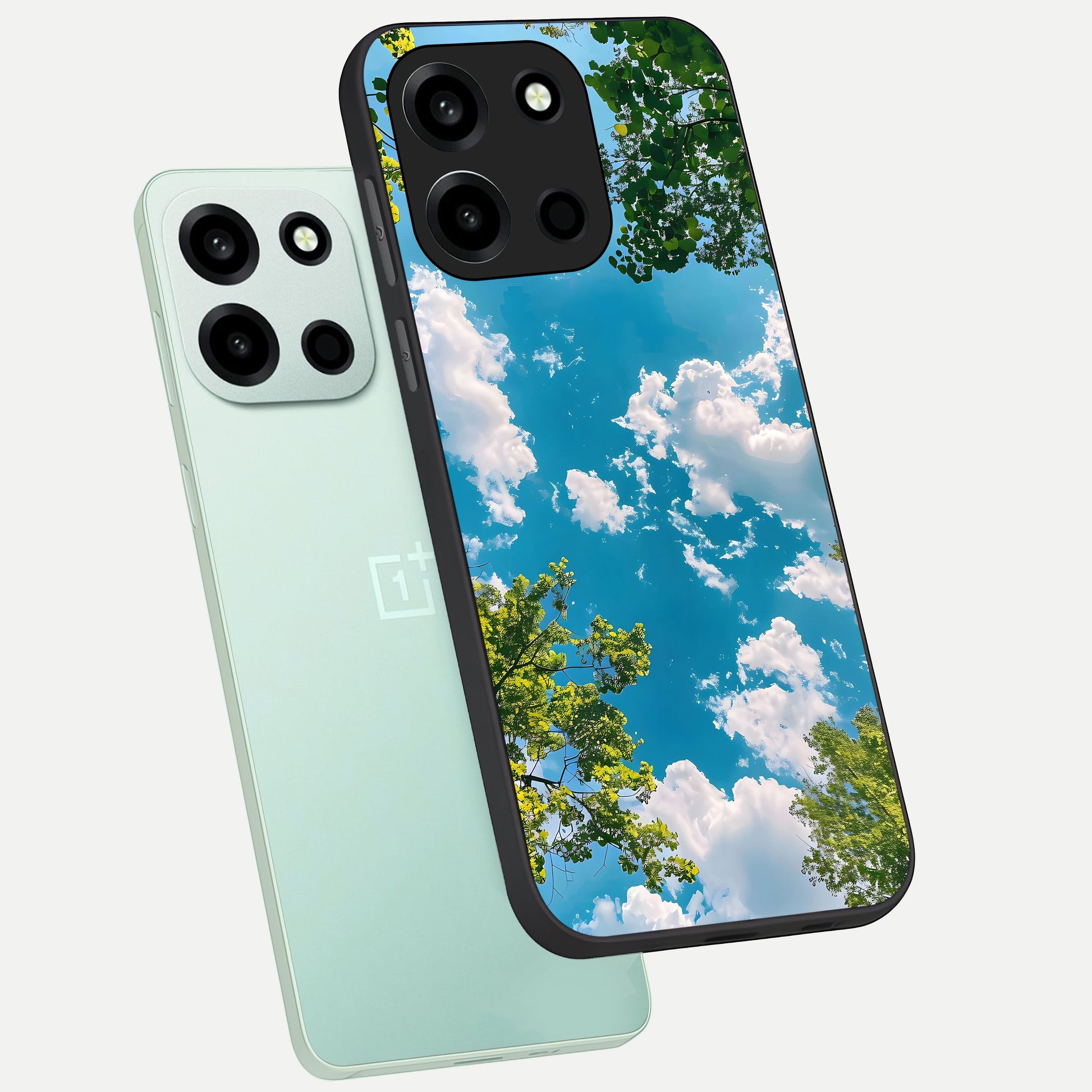  Green Moon Energy phone case For Oneplus Nord 6 showing premium glass back cover with detailed artwork