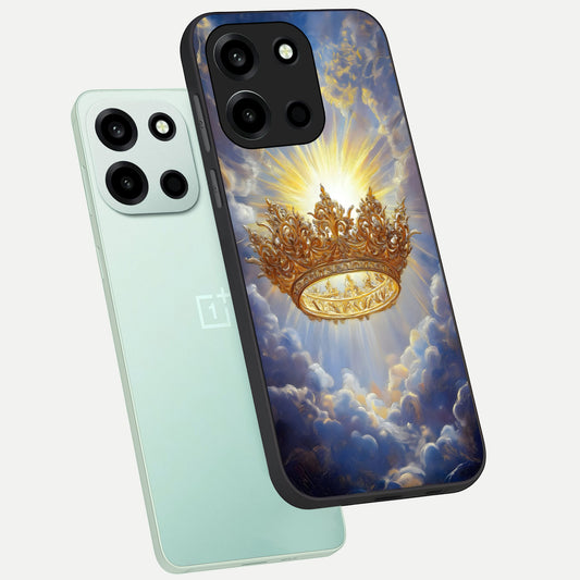  Heavenly Crown Light phone case For Oneplus Nord 6 showing premium glass back cover with detailed artwork