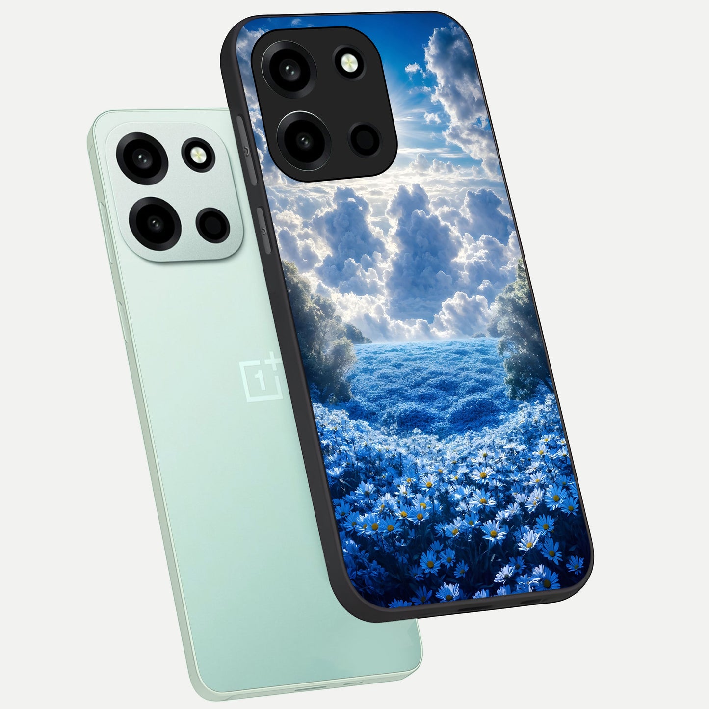  Heavenly Daisy Horizon phone case For Oneplus Nord 6 showing premium glass back cover with detailed artwork