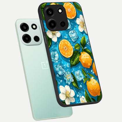  Ice Cube With Orange phone case For Oneplus Nord 6 showing premium glass back cover with detailed artwork
