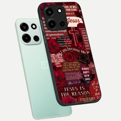  Jesus Love Heals phone case For Oneplus Nord 6 showing premium glass back cover with detailed artwork