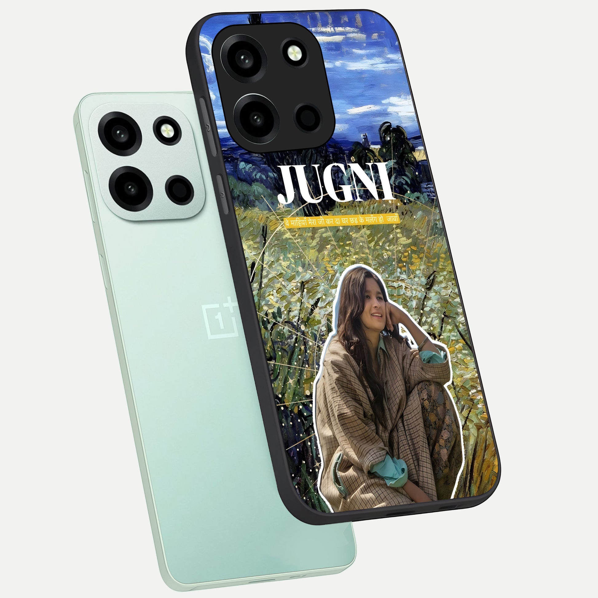 Jugni Soul Vibes phone case For Oneplus Nord 6 showing premium glass back cover with detailed artwork