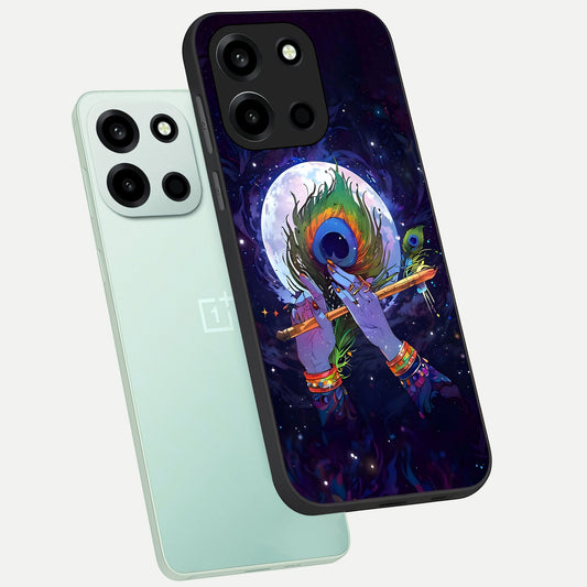  Krishna Hands Art phone case For Oneplus Nord 6 showing premium glass back cover with detailed artwork