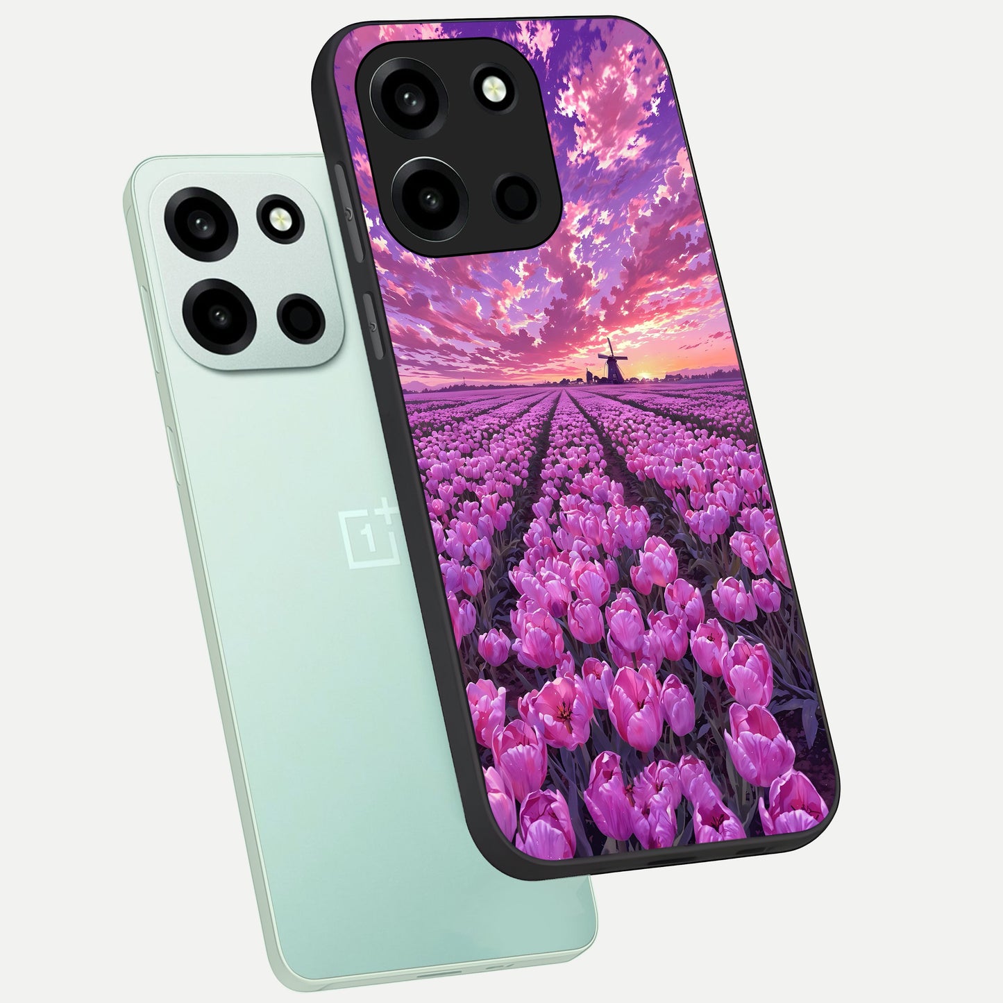 Lavender Dream Skies phone case For Oneplus Nord 6 showing premium glass back cover with detailed artwork