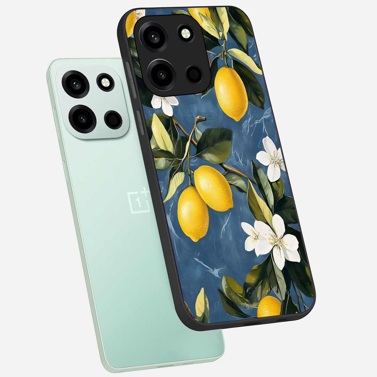  Lemon Dream Garden phone case For Oneplus Nord 6 showing premium glass back cover with detailed artwork