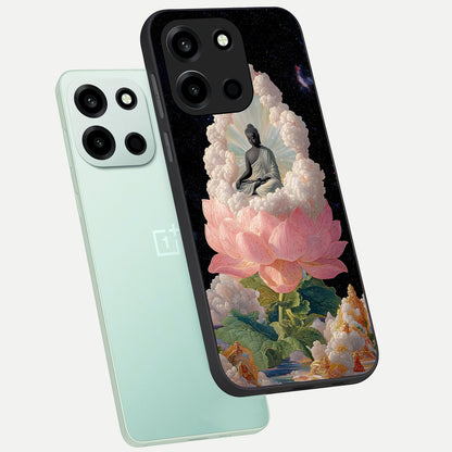  Lotus Divine Peace phone case For Oneplus Nord 6 showing premium glass back cover with detailed artwork