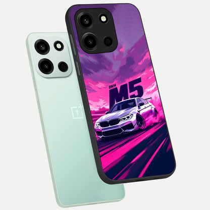  MS Neon Car phone case For Oneplus Nord 6 showing premium glass back cover with detailed artwork