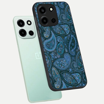  Midnight Paisley Glow phone case For Oneplus Nord 6 showing premium glass back cover with detailed artwork