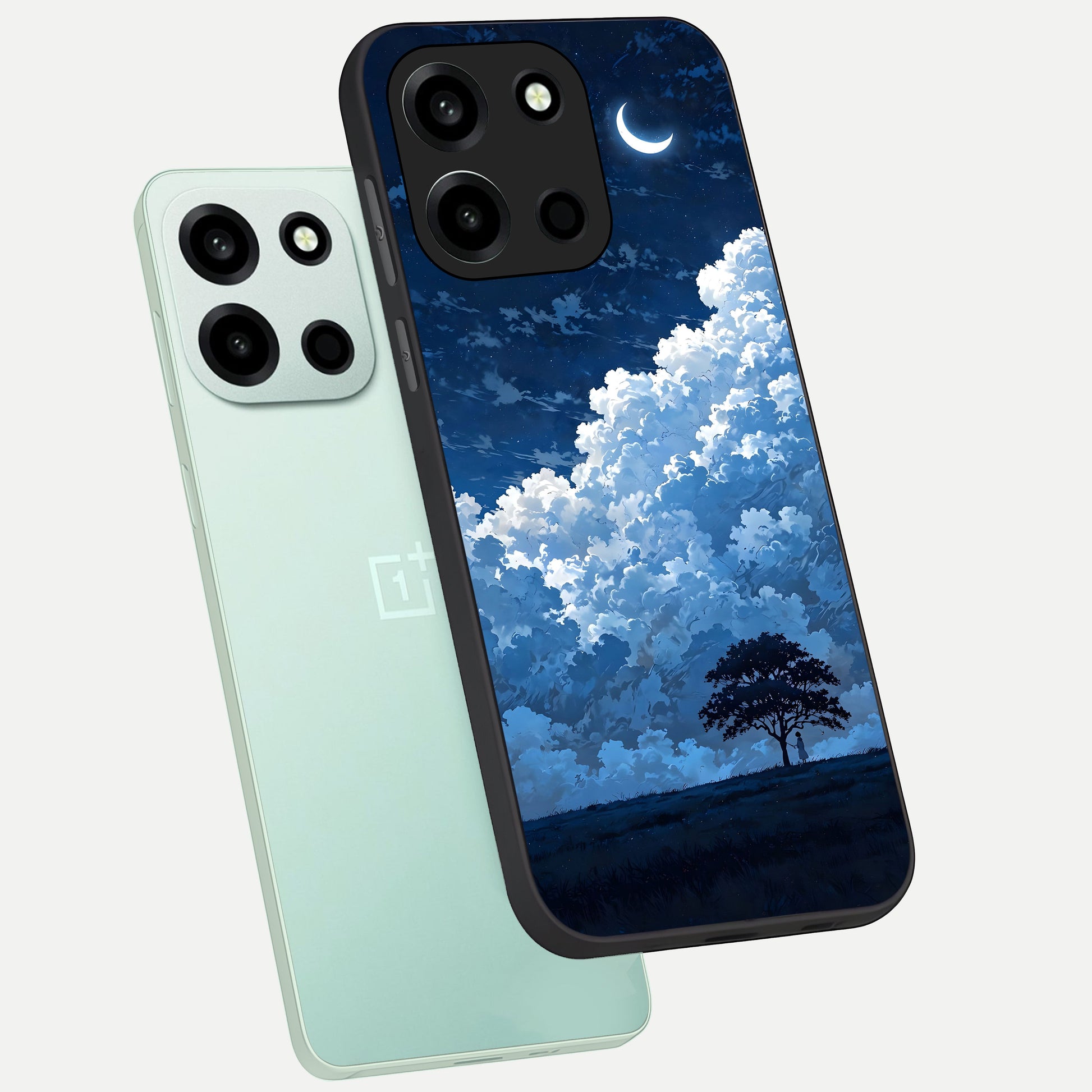  Midnight Sky Serenity phone case For Oneplus Nord 6 showing premium glass back cover with detailed artwork