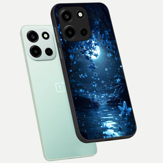  Moonlight Petal Dream phone case For Oneplus Nord 6 showing premium glass back cover with detailed artwork