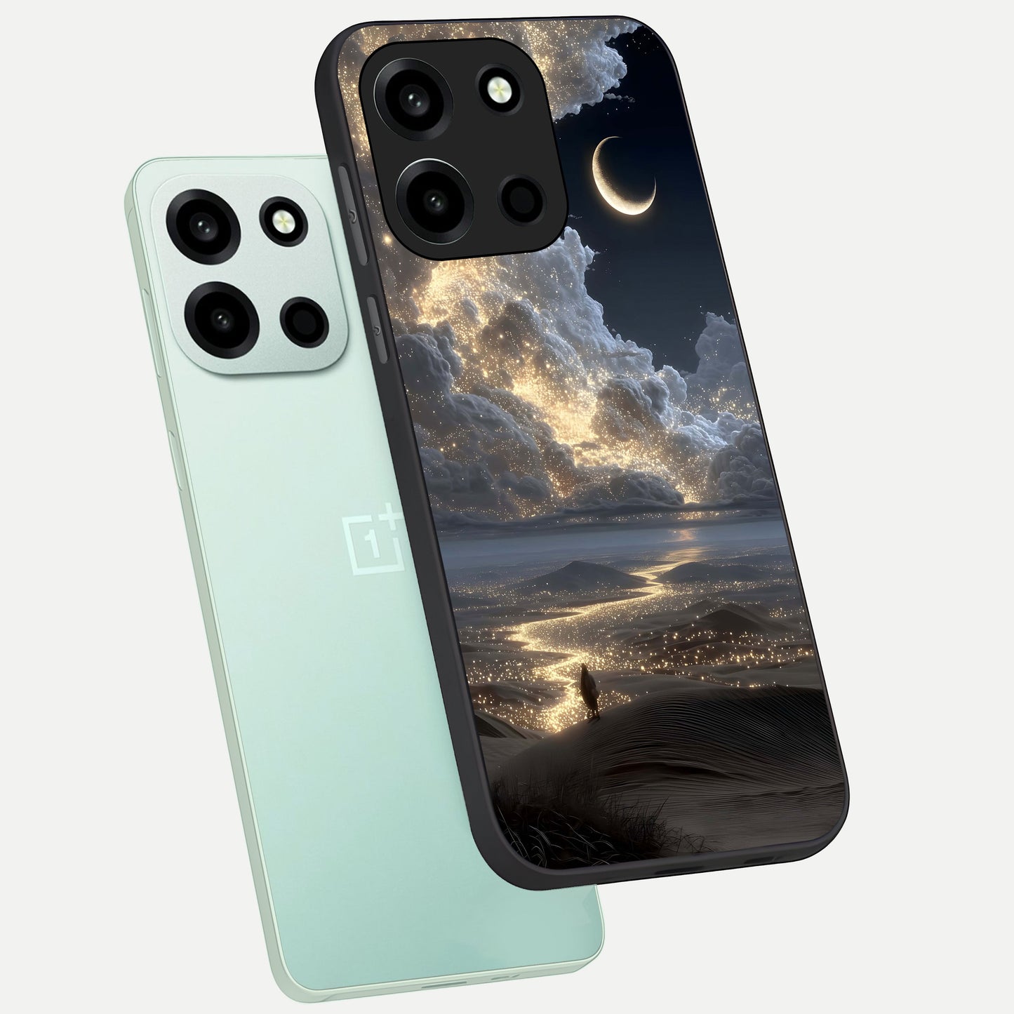 Moonlight Spark Path phone case For Oneplus Nord 6 showing premium glass back cover with detailed artwork