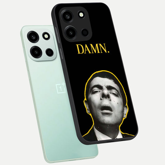  Mr Bean Damn phone case For Oneplus Nord 6 showing premium glass back cover with detailed artwork