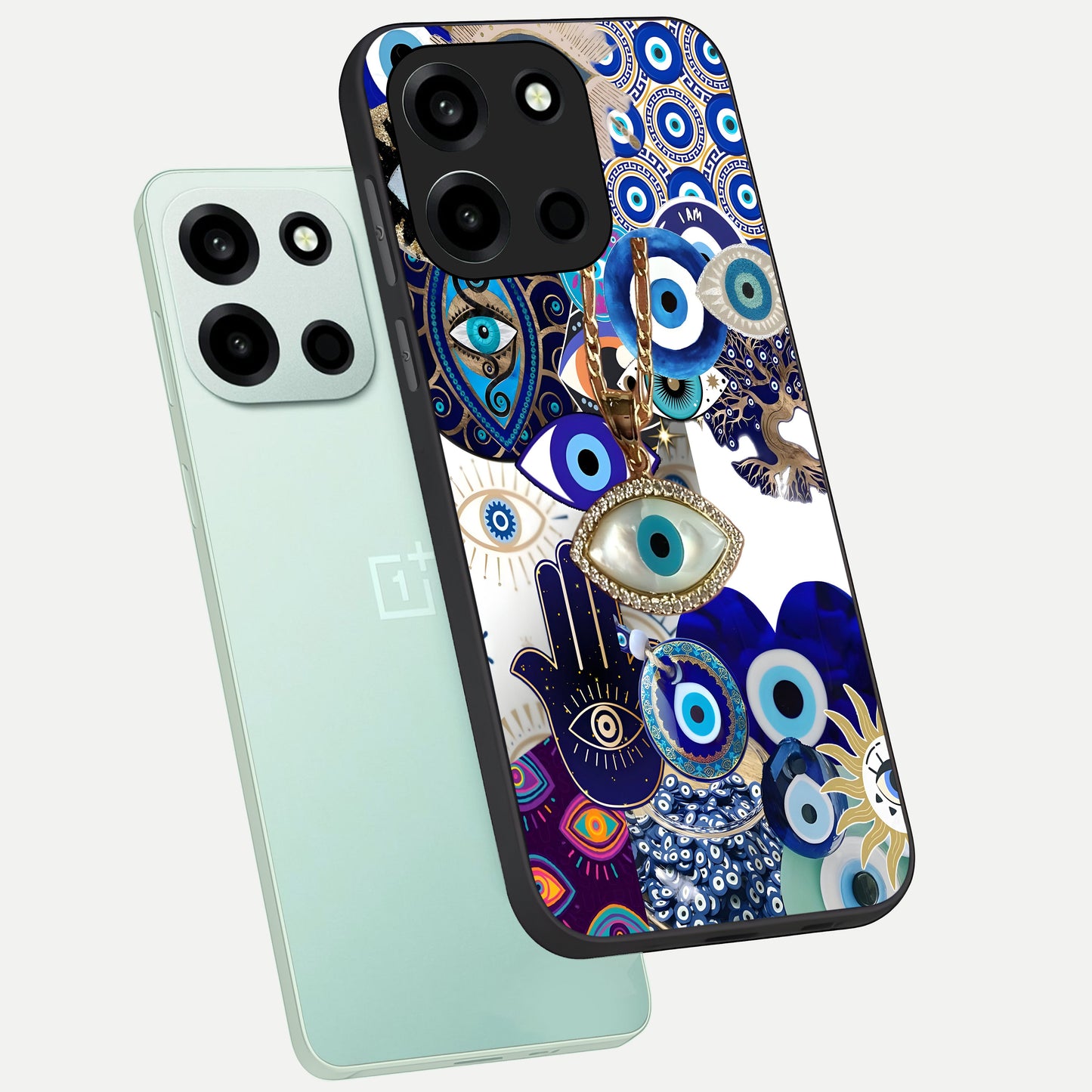 Mystic Charm Eye phone case For Oneplus Nord 6 showing premium glass back cover with detailed artwork