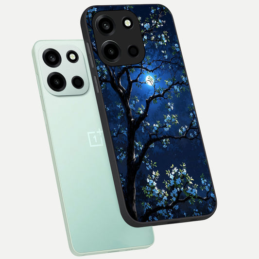  Mystic Floral Night phone case For Oneplus Nord 6 showing premium glass back cover with detailed artwork
