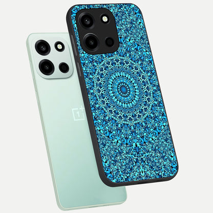  Ocean Bloom Mandala phone case For Oneplus Nord 6 showing premium glass back cover with detailed artwork