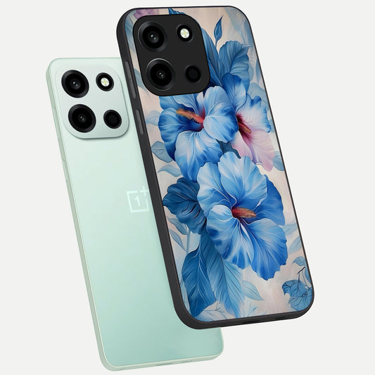  Ocean Hibiscus Grace phone case For Oneplus Nord 6 showing premium glass back cover with detailed artwork