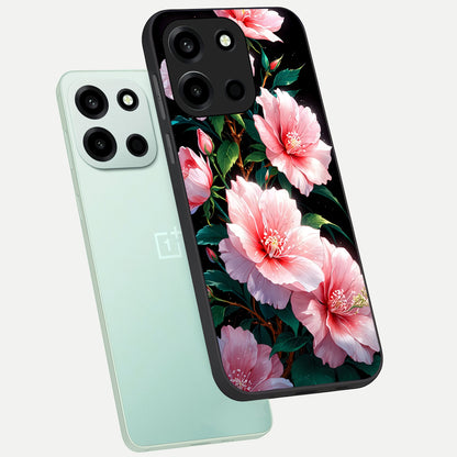  Peach Flower phone case For Oneplus Nord 6 showing premium glass back cover with detailed artwork