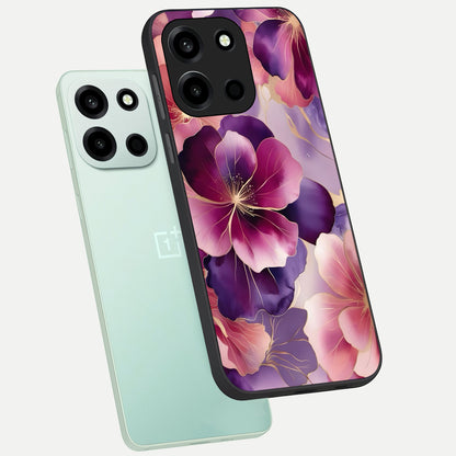  Pink Bouquet Florals phone case For Oneplus Nord 6 showing premium glass back cover with detailed artwork