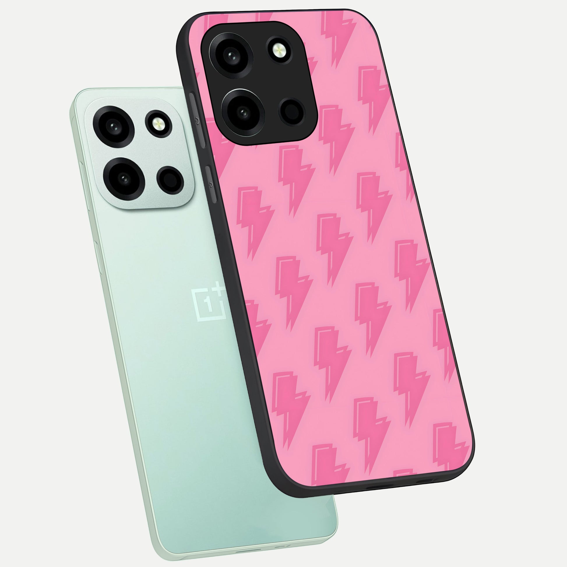  Pink Moo Magic phone case For Oneplus Nord 6 showing premium glass back cover with detailed artwork