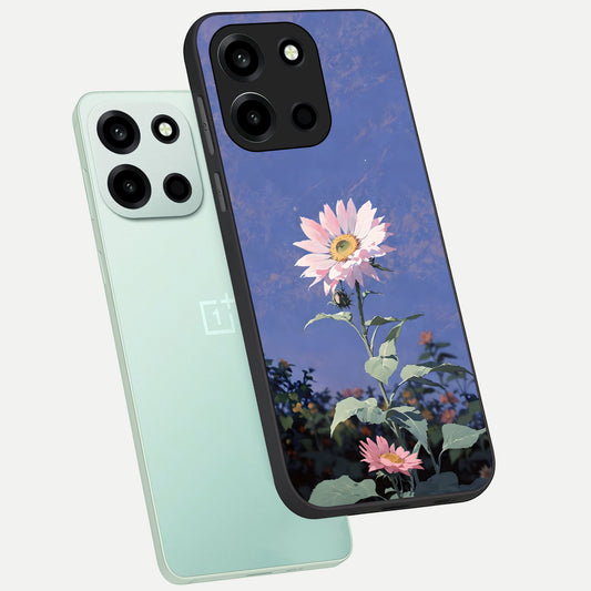  Pink Shells Outline phone case For Oneplus Nord 6 showing premium glass back cover with detailed artwork