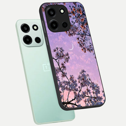  Purple Serenity Moon phone case For Oneplus Nord 6 showing premium glass back cover with detailed artwork