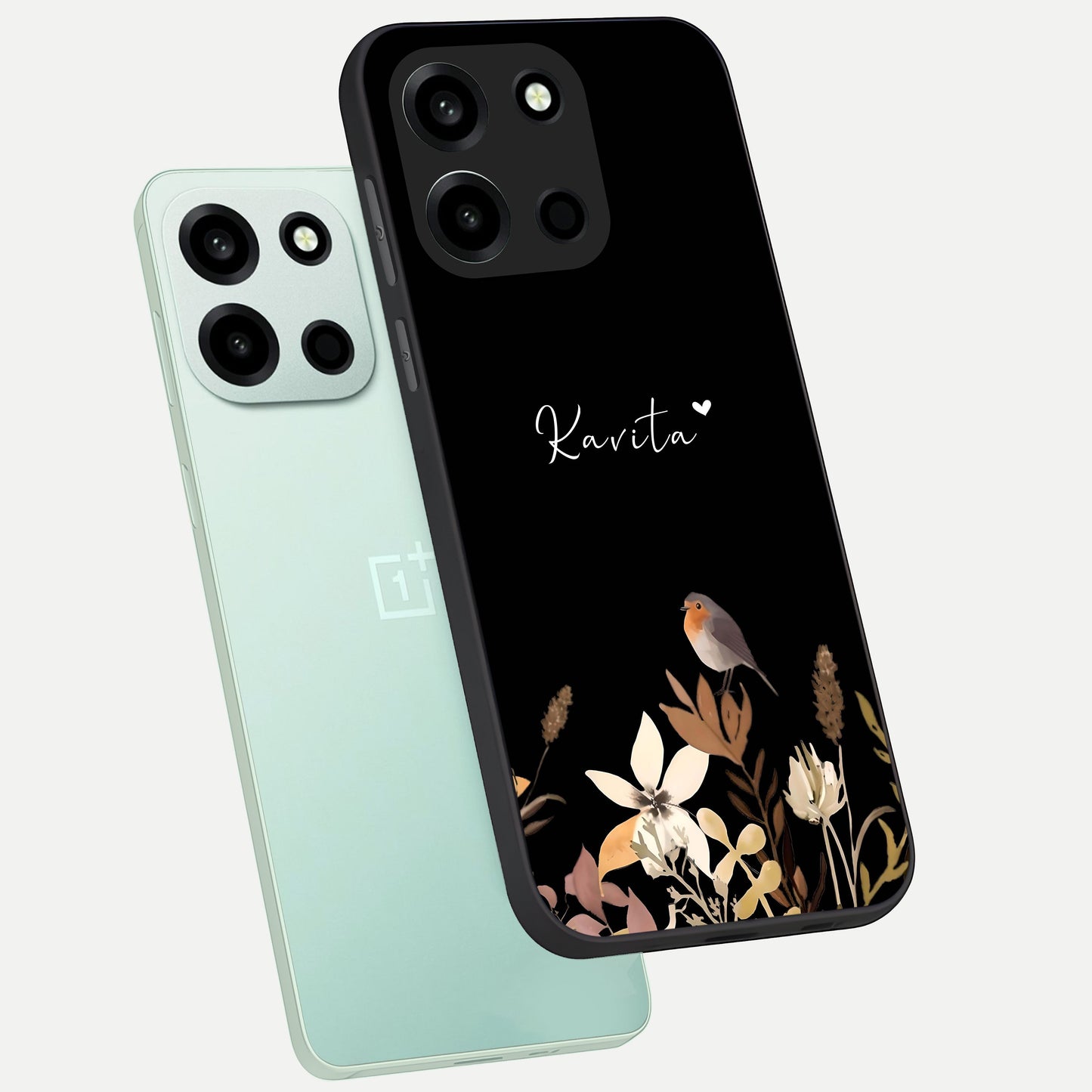  Quiet Garden Tune Custom Name phone case For Oneplus Nord 6 showing premium glass back cover with detailed artwork