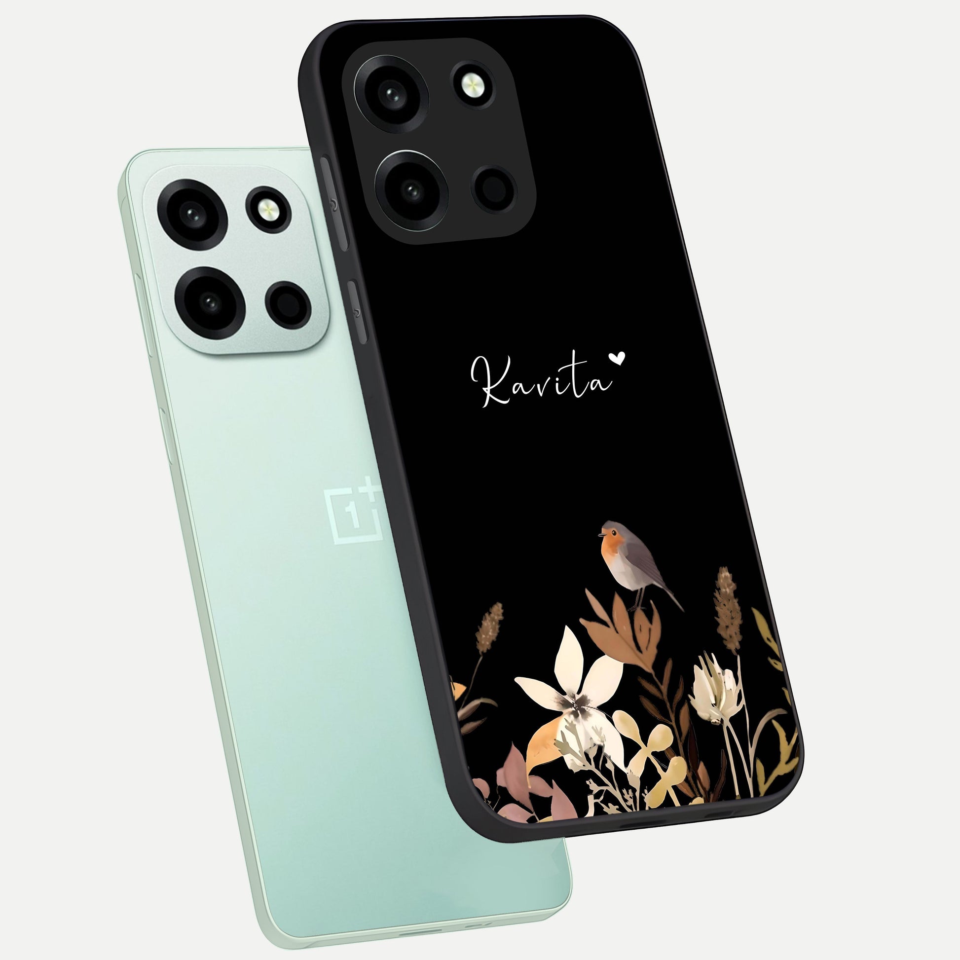  Quiet Garden Tune Custom Name phone case For Oneplus Nord 6 showing premium glass back cover with detailed artwork