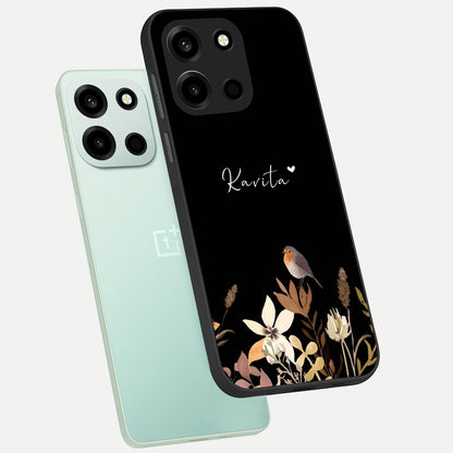  Quiet Garden Tune Custom Name phone case For Oneplus Nord 6 showing premium glass back cover with detailed artwork