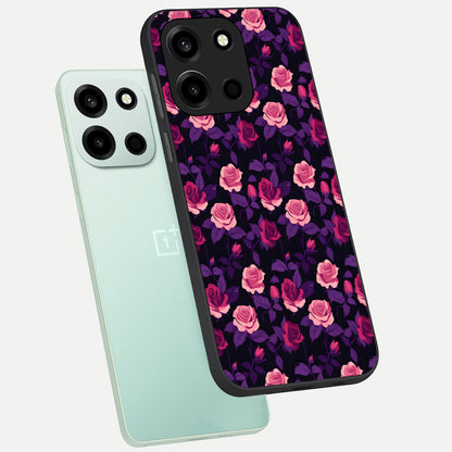  Rose Garden Twilight phone case For Oneplus Nord 6 showing premium glass back cover with detailed artwork
