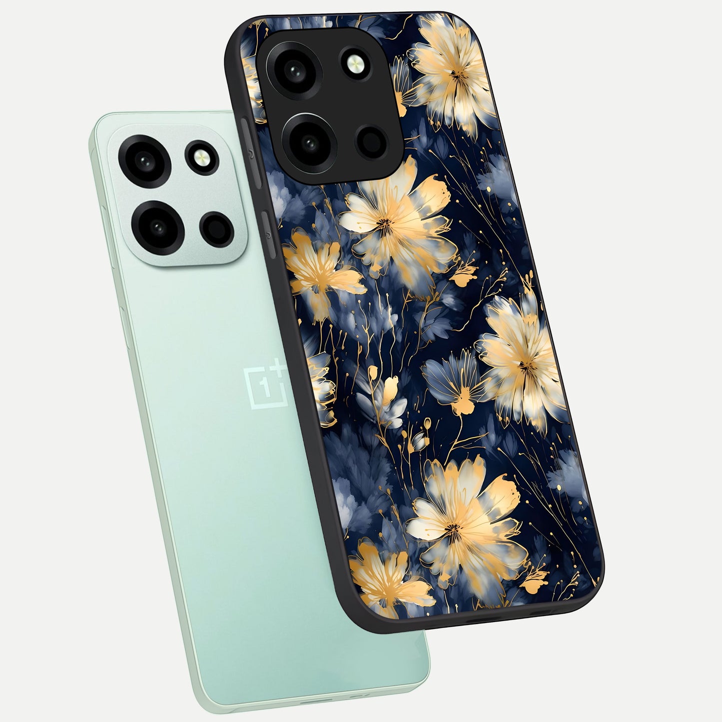  Royal Petal Dream phone case For Oneplus Nord 6 showing premium glass back cover with detailed artwork