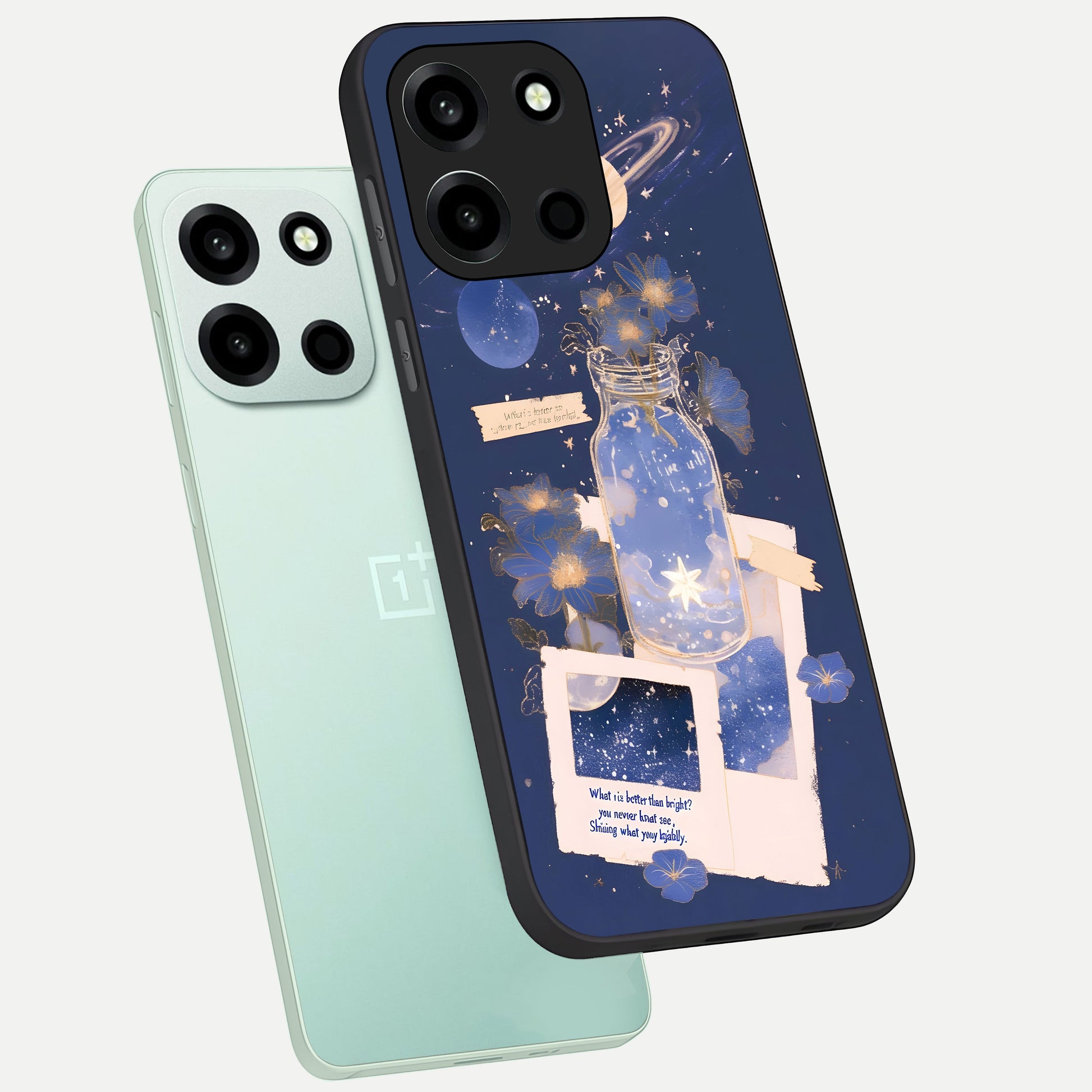  Starlit Cosmic Jar phone case For Oneplus Nord 6 showing premium glass back cover with detailed artwork