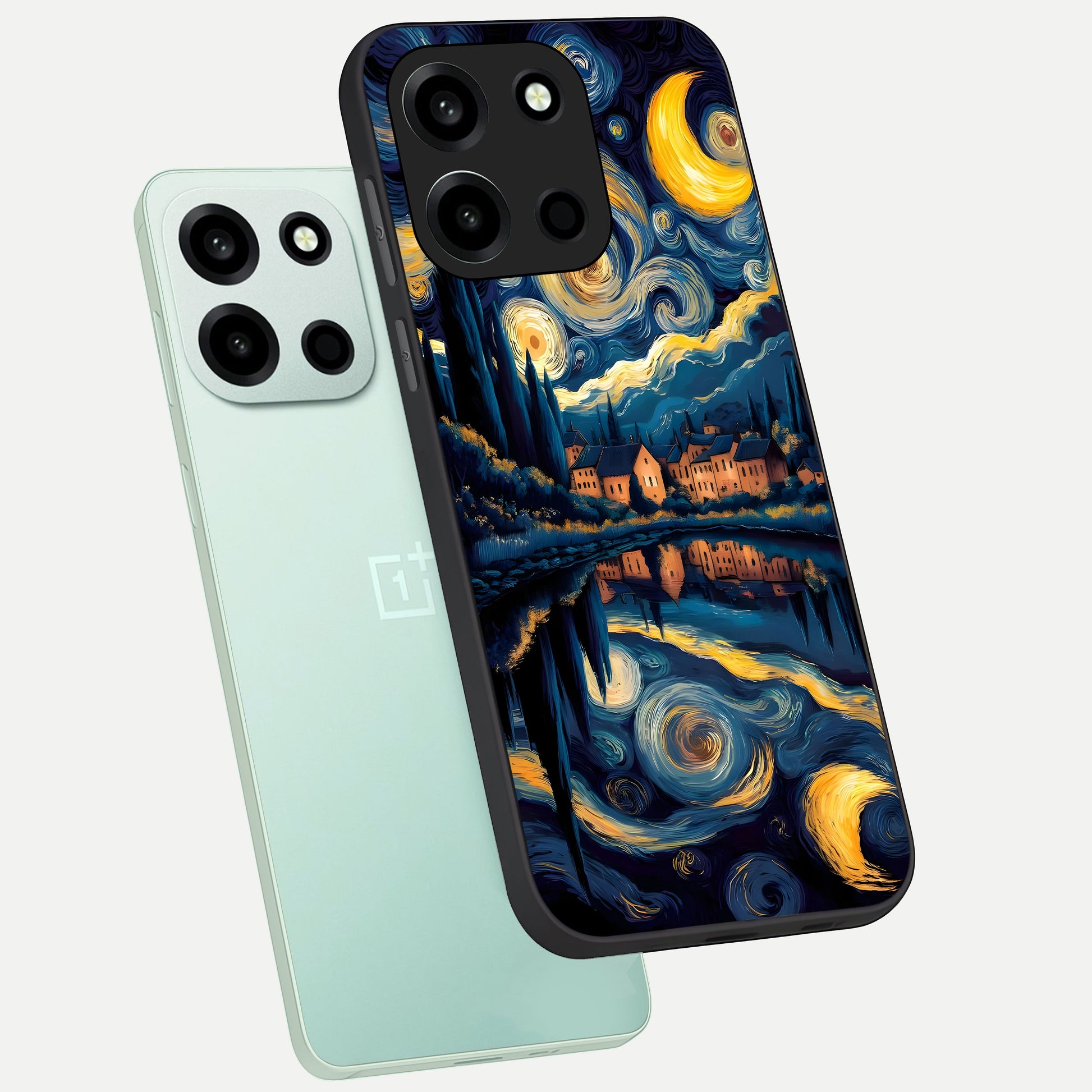  Starry Sky Serenity phone case For Oneplus Nord 6 showing premium glass back cover with detailed artwork