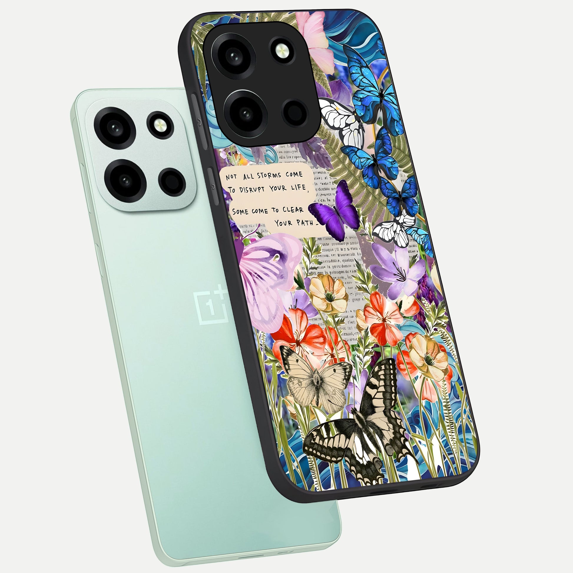  Storm Path Bloom phone case For Oneplus Nord 6 showing premium glass back cover with detailed artwork