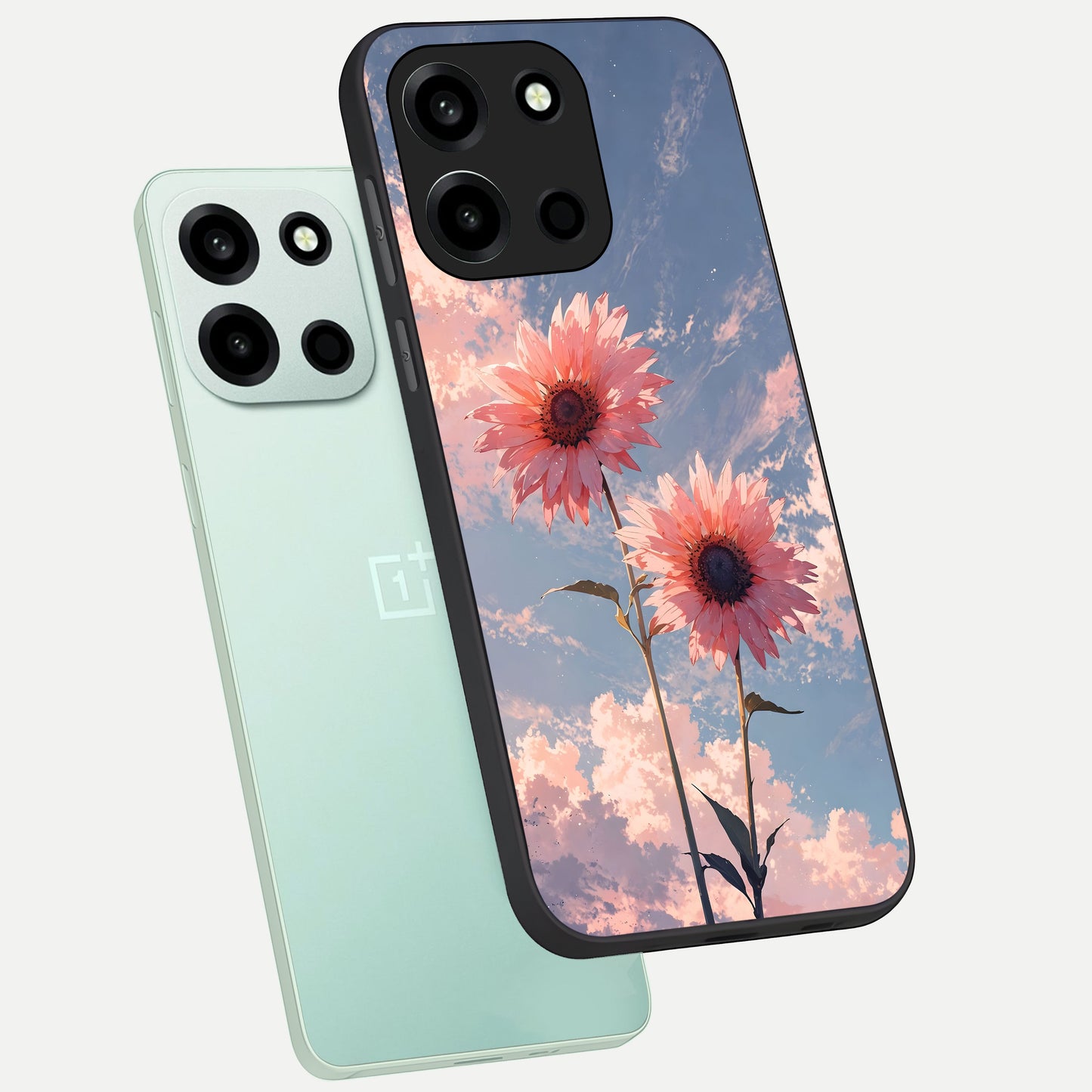  Sun Moon Balance phone case For Oneplus Nord 6 showing premium glass back cover with detailed artwork