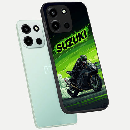  Suzuki Speed Beast phone case For Oneplus Nord 6 showing premium glass back cover with detailed artwork
